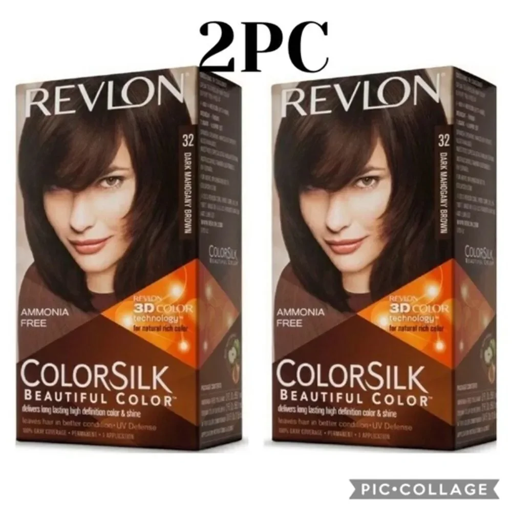 Revlon ColorSilk Hair Color,32Dark Mahogany Brown